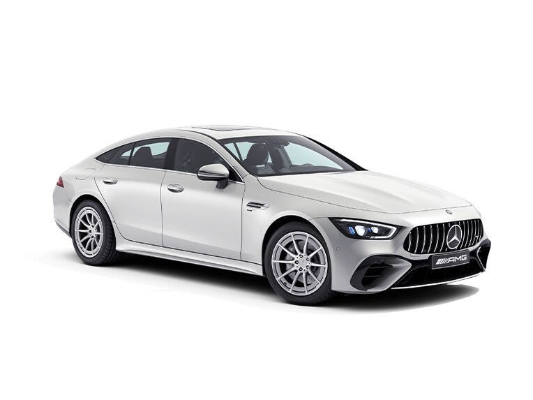 Una rappresentazione di Mercedes-AMG GT Coupé a 4 porte.