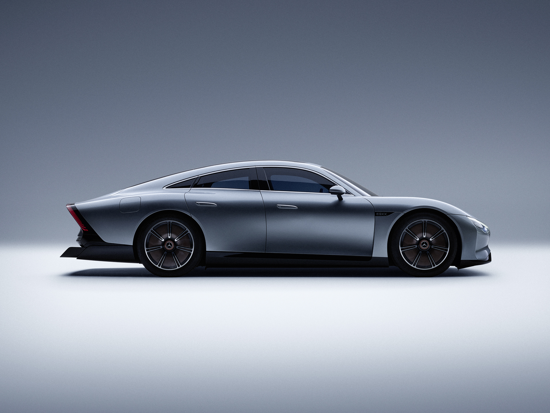 Visione del futuro | Mercedes-Benz Vista laterale di un veicolo concept Mercedes-Benz.