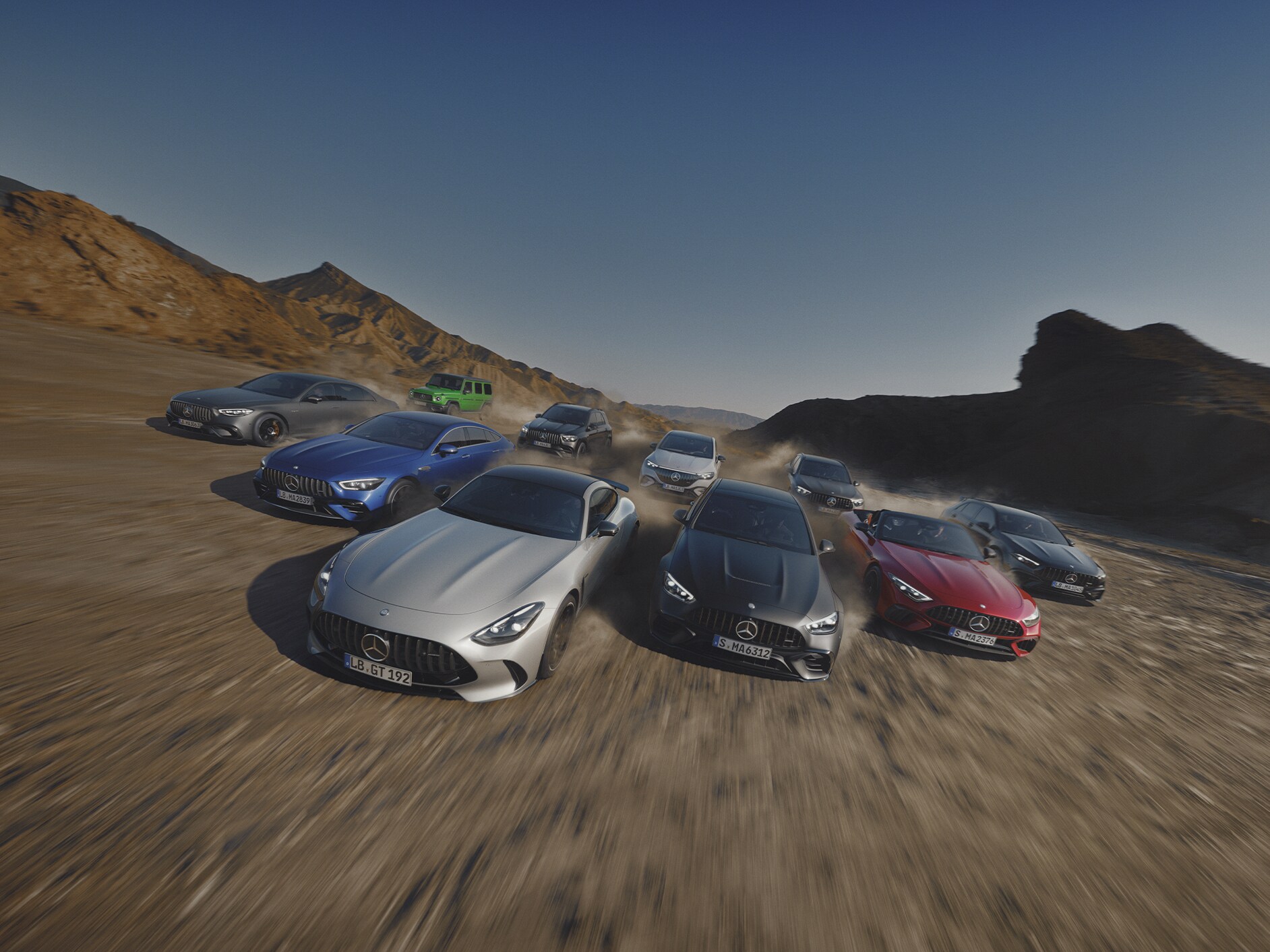 Un gruppo di auto Mercedes-AMG.