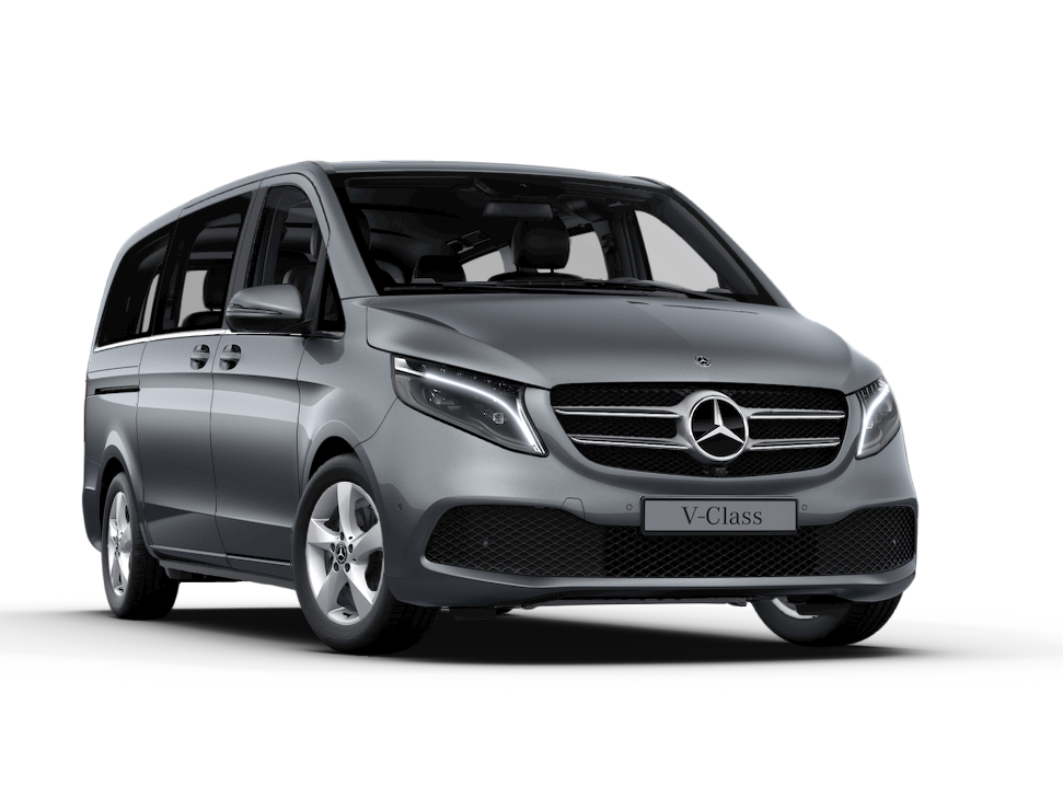 Un veicolo commerciale Mercedes-Benz Classe V in grigio scuro