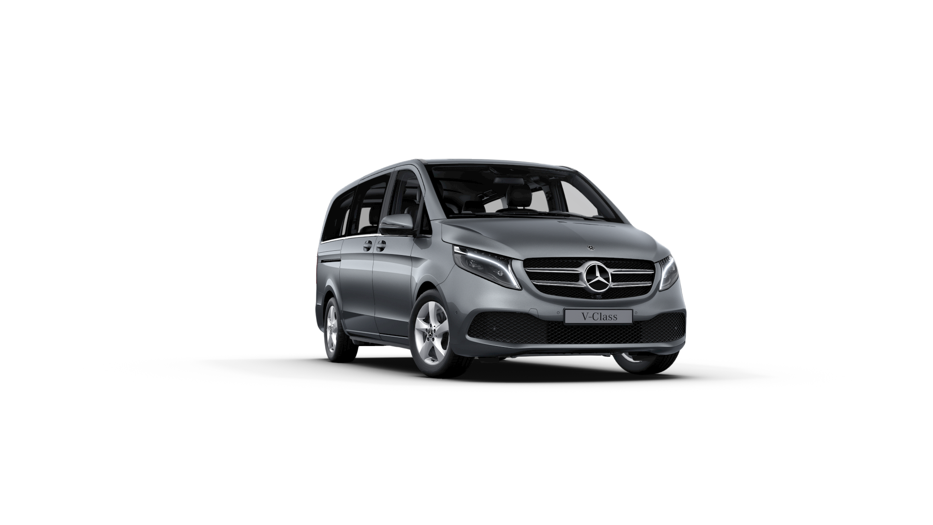 Scopri i veicoli commerciali Mercedes-Benz Classe V Un veicolo commerciale Mercedes-Benz Classe V in grigio scuro