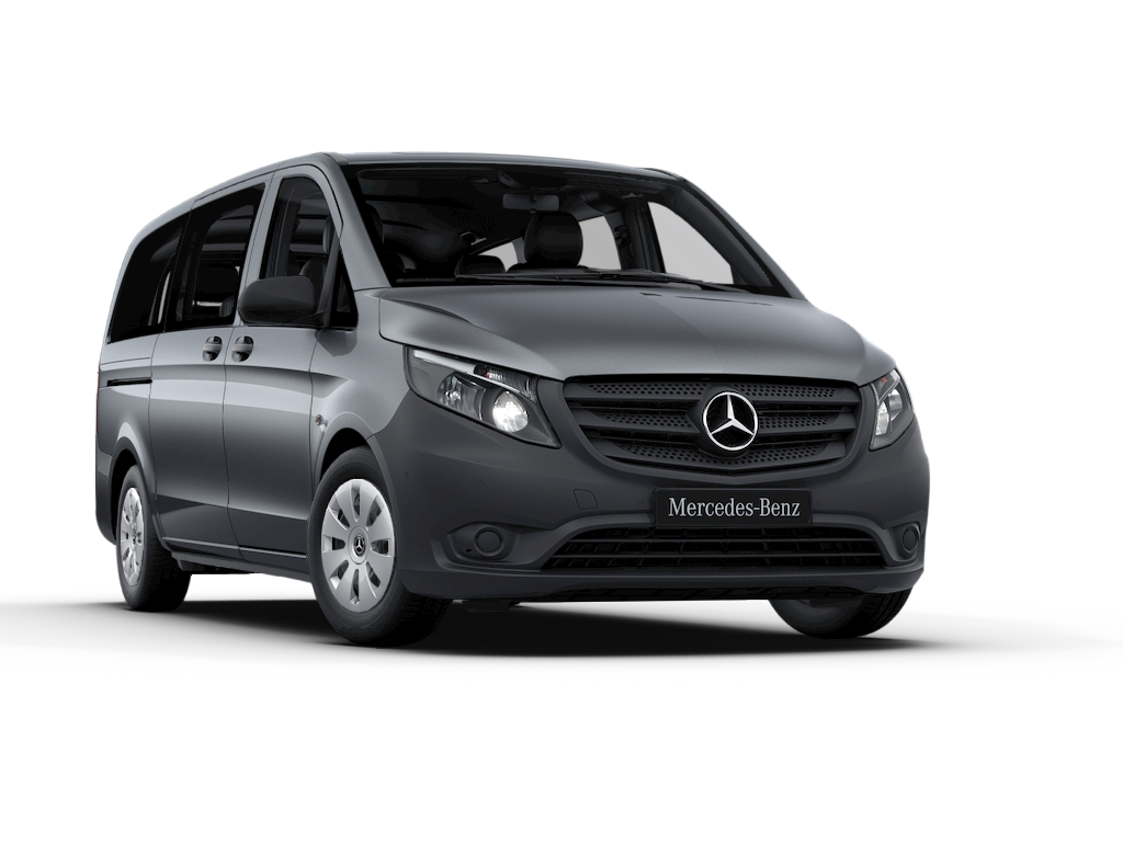 Un veicolo commerciale Mercedes-Benz Vito in grigio scuro