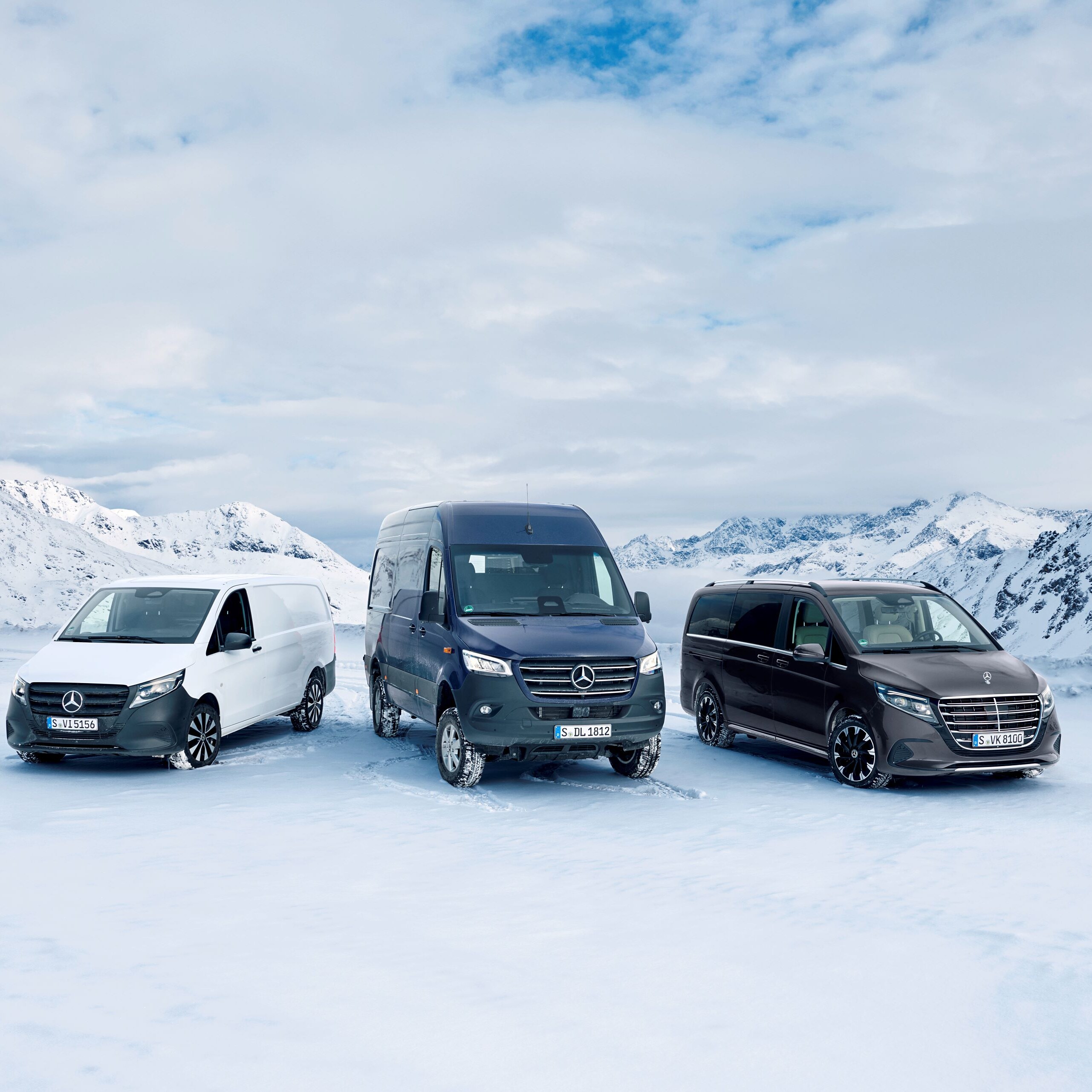 Sprinter Tourer, Furgone e Cassonato sulla neve.