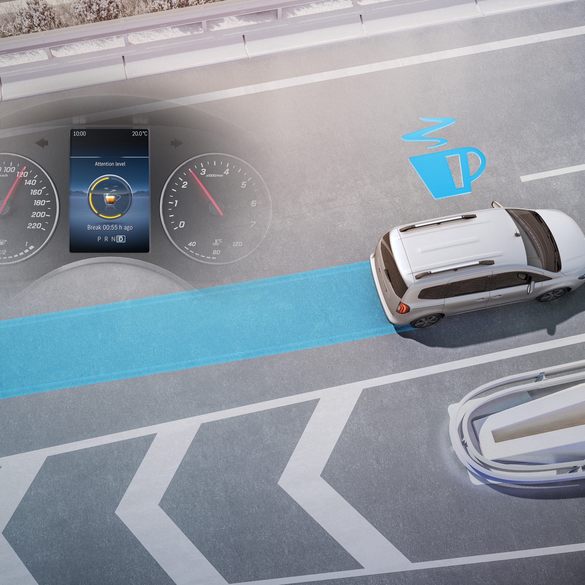 ATTENTION ASSIST | Citan Tourer | Mercedes-Benz Il sistema ATTENTION ASSIST a bordo di Mercedes-Benz Citan Tourer.