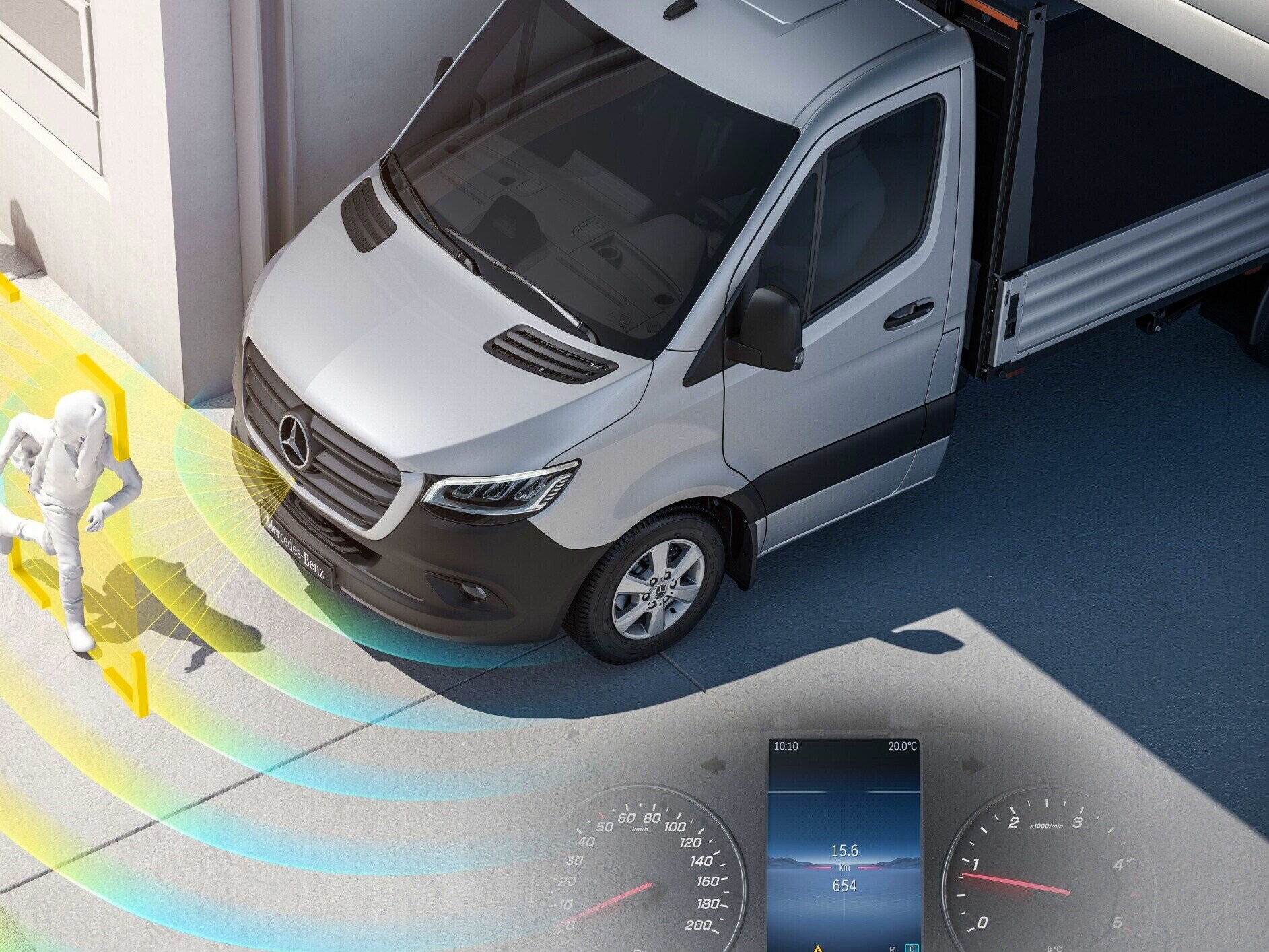 Il sistema di assistenza d'informazione all'avviamento (MOIS) per Mercedes-Benz eSprinter Autotelaio.