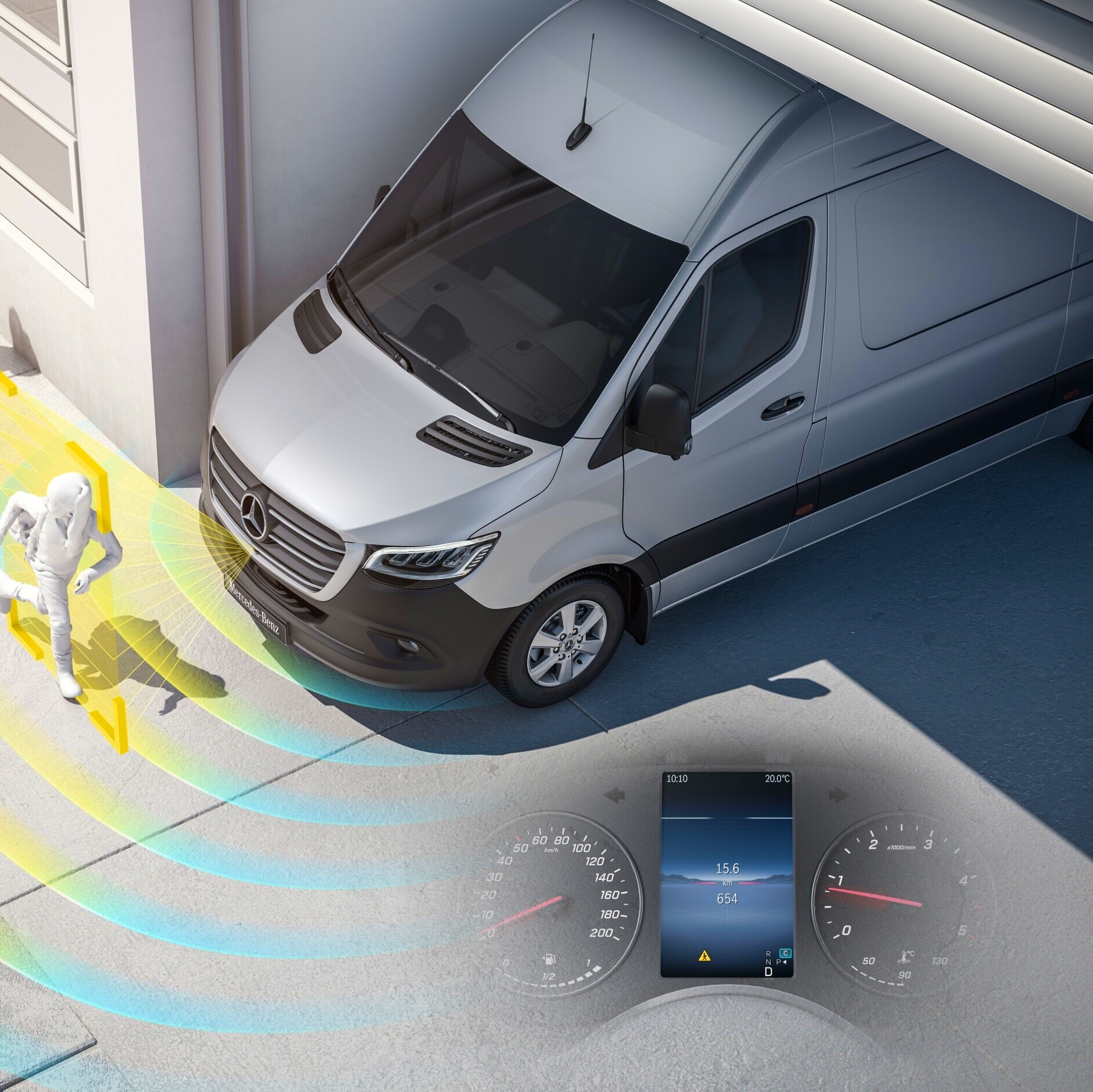 Sistema di assistenza d'informazione all'avviamento (MOIS) | eSprinter Furgone | Mercedes-Benz Il sistema di assistenza d'informazione all'avviamento (MOIS) per Mercedes-Benz eSprinter Furgone.