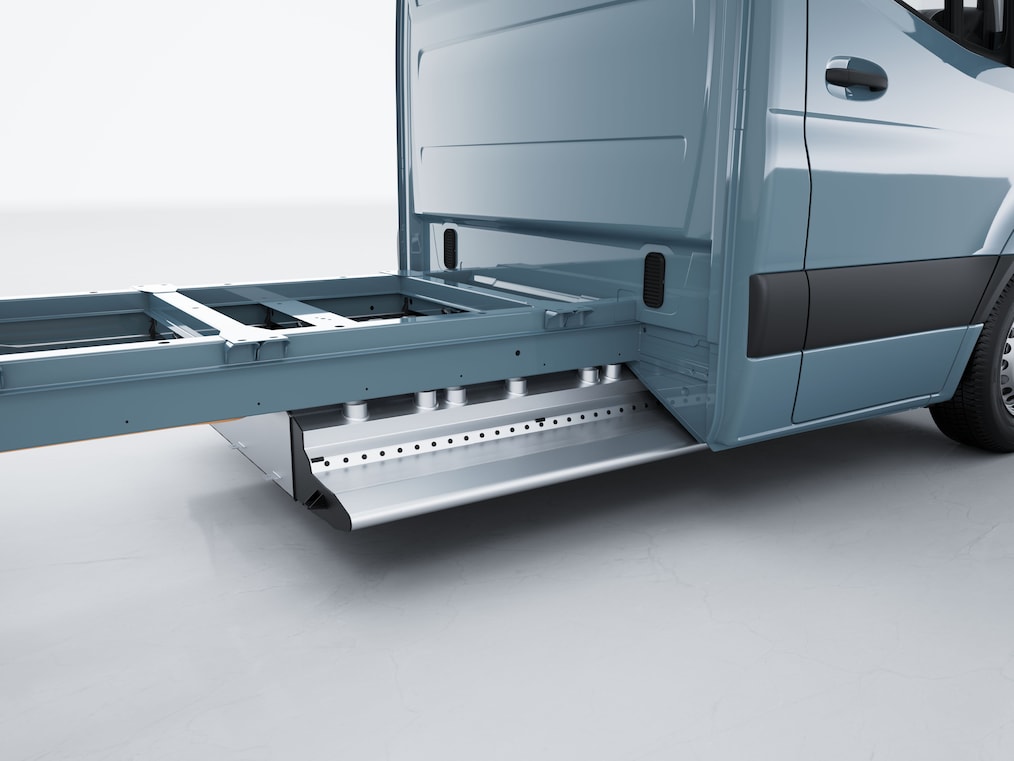 La batteria ad alto voltaggio dell'eSprinter autotelaio Mercedes-Benz.