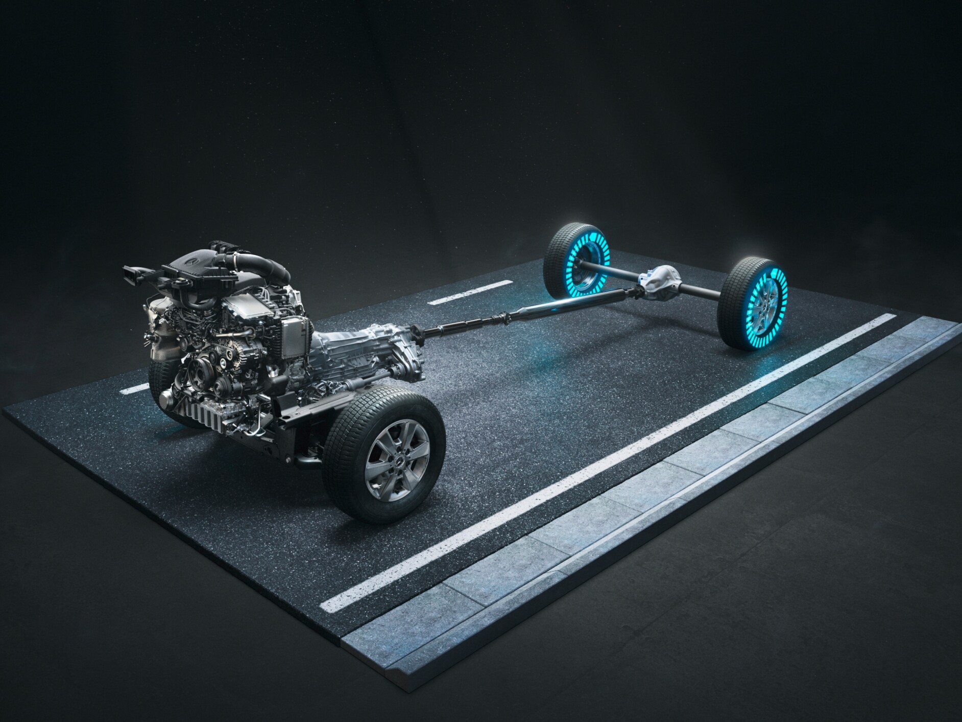 La trazione integrale 4x4 con Torque-on-Demand dello Sprinter Furgone.