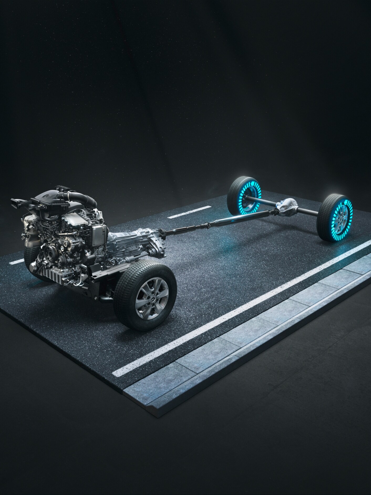 La trazione integrale 4x4 con Torque-on-Demand dello Sprinter Tourer.