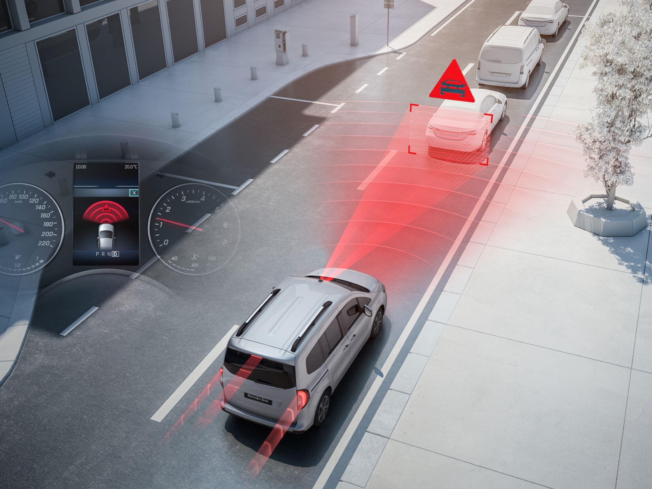 Mercedes-Benz Citan con i sistemi di assistenza alla guida.