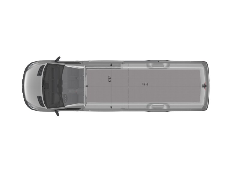 Vista dall'alto del Mercedes-Benz Sprinter Furgone.