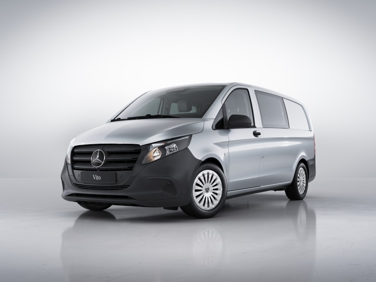 Scopri i veicoli commerciali Mercedes-Benz Mixto Un Mercedes-Benz Vito Mixto in grigio scuro