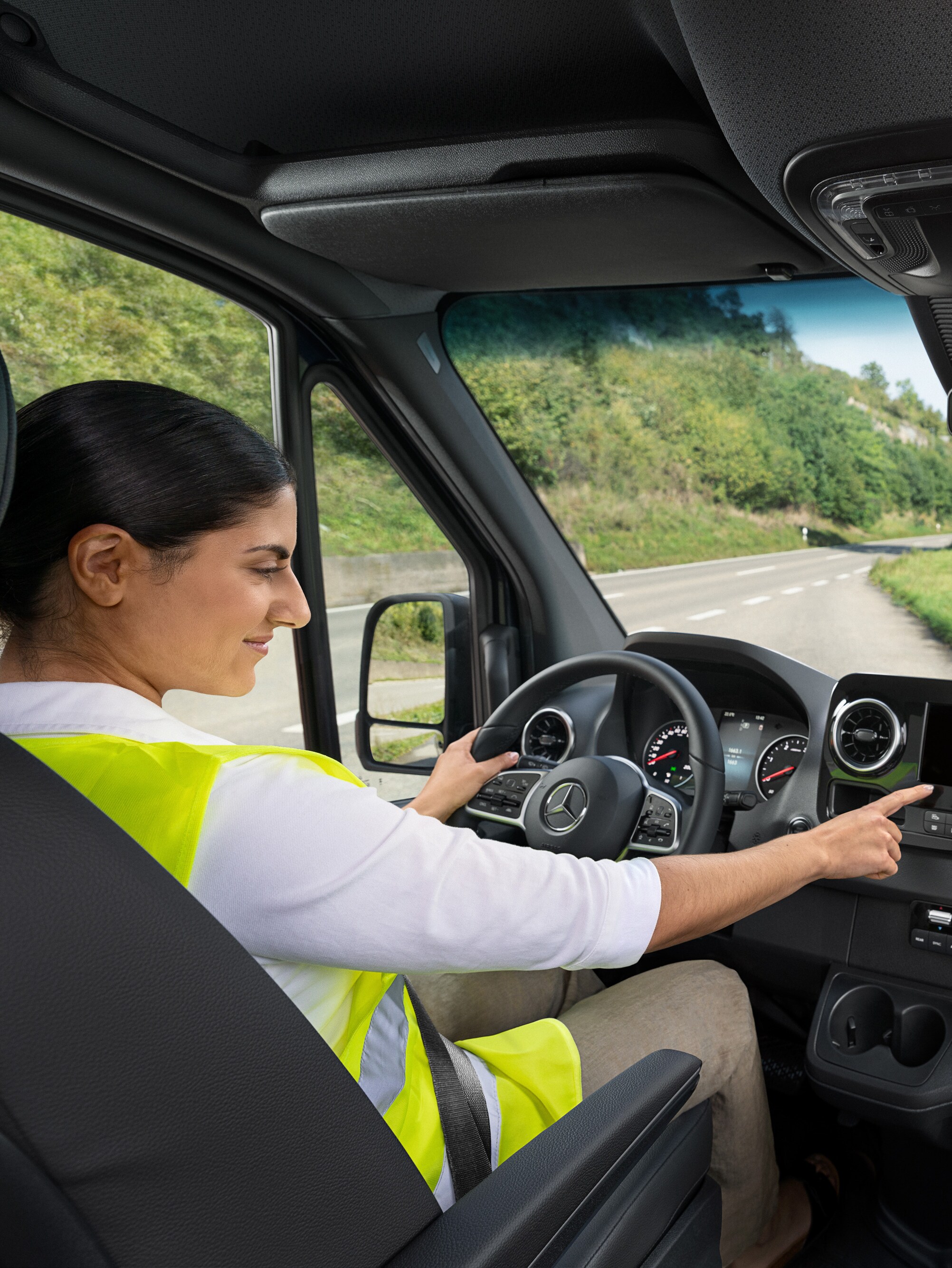 La conducente di uno Sprinter chiama la linea diretta Mercedes-Benz Service24h 