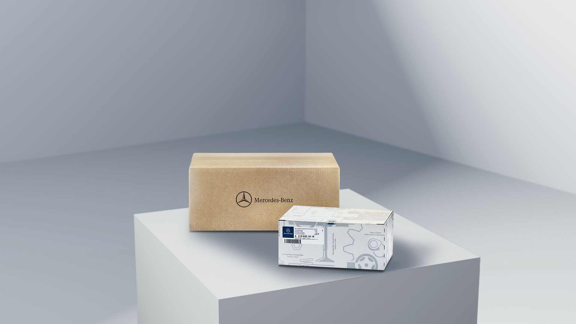Mercedes-Benz | Ricambi originali di qualità per i veicoli commerciali Due confezioni con il logo Mercedes-Benz