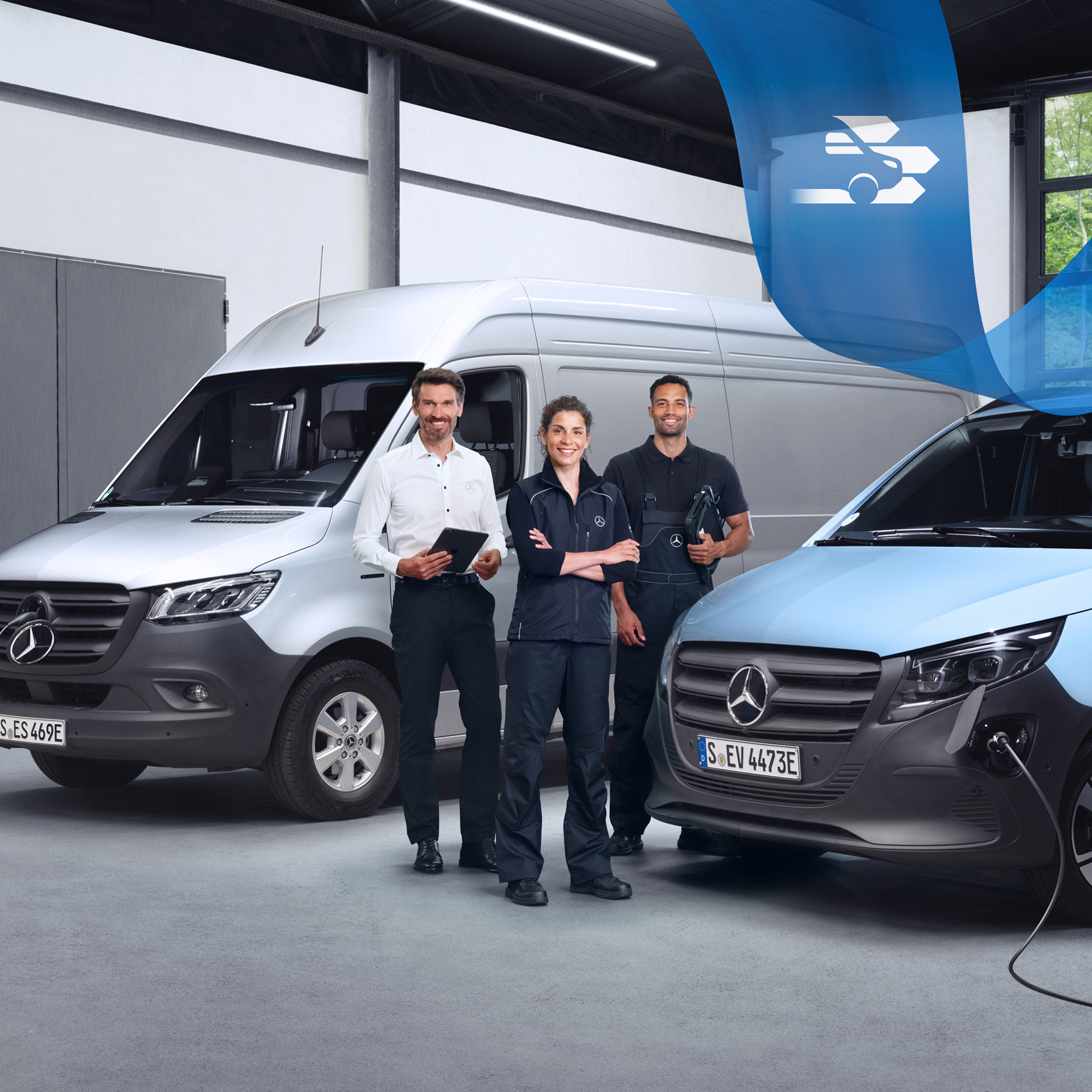 Mercedes-Benz | Servizio assistenza veicoli elettrici Servizi di assistenza per i veicoli commerciali elettrici Mercedes