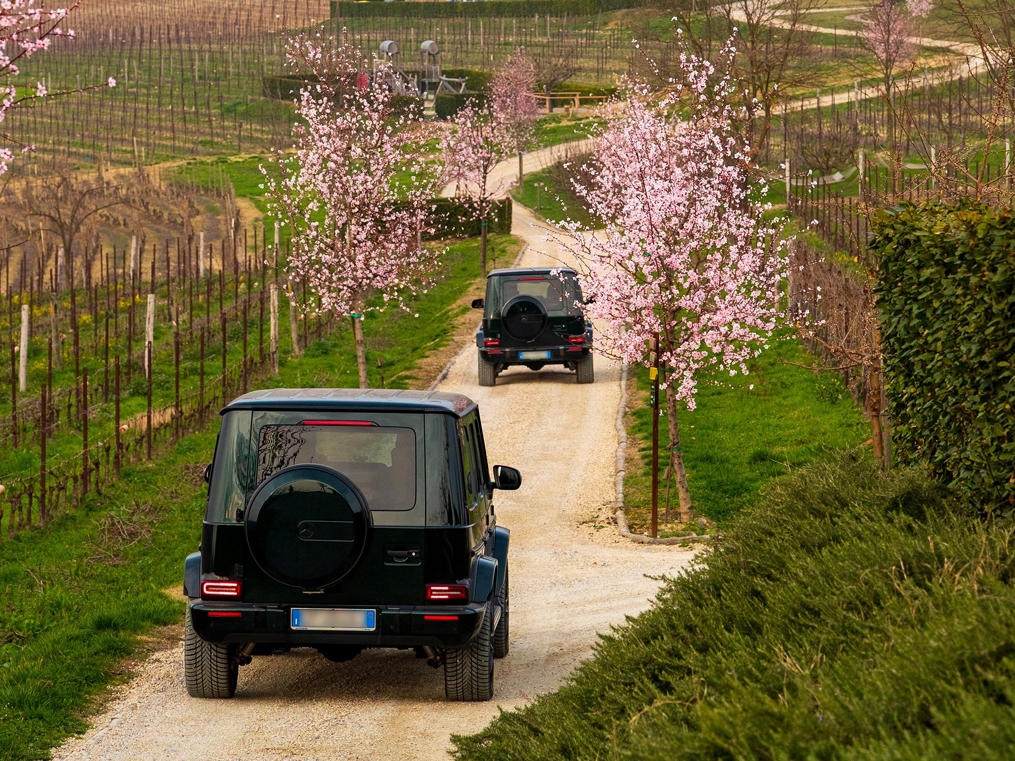 G Class Barbaresco | Mercedes-Benz Due Classe G che percorrono lo sterrato