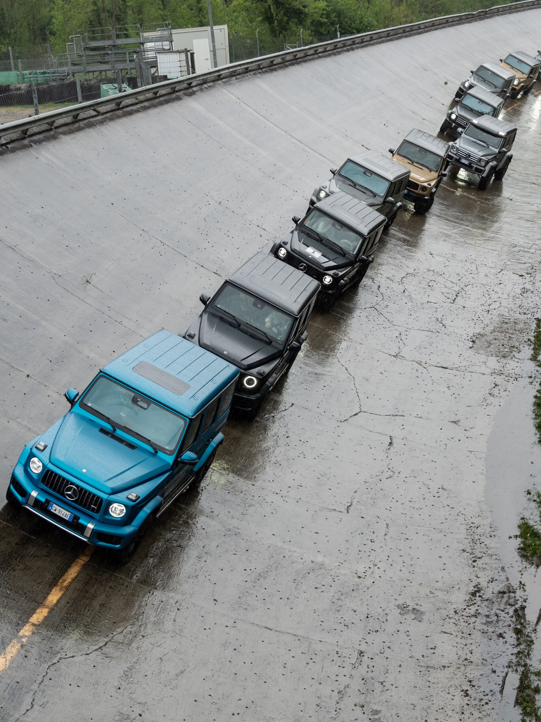 Classe G sulla parabolica di Monza nel corso dell'AMG Performance Day 2025
