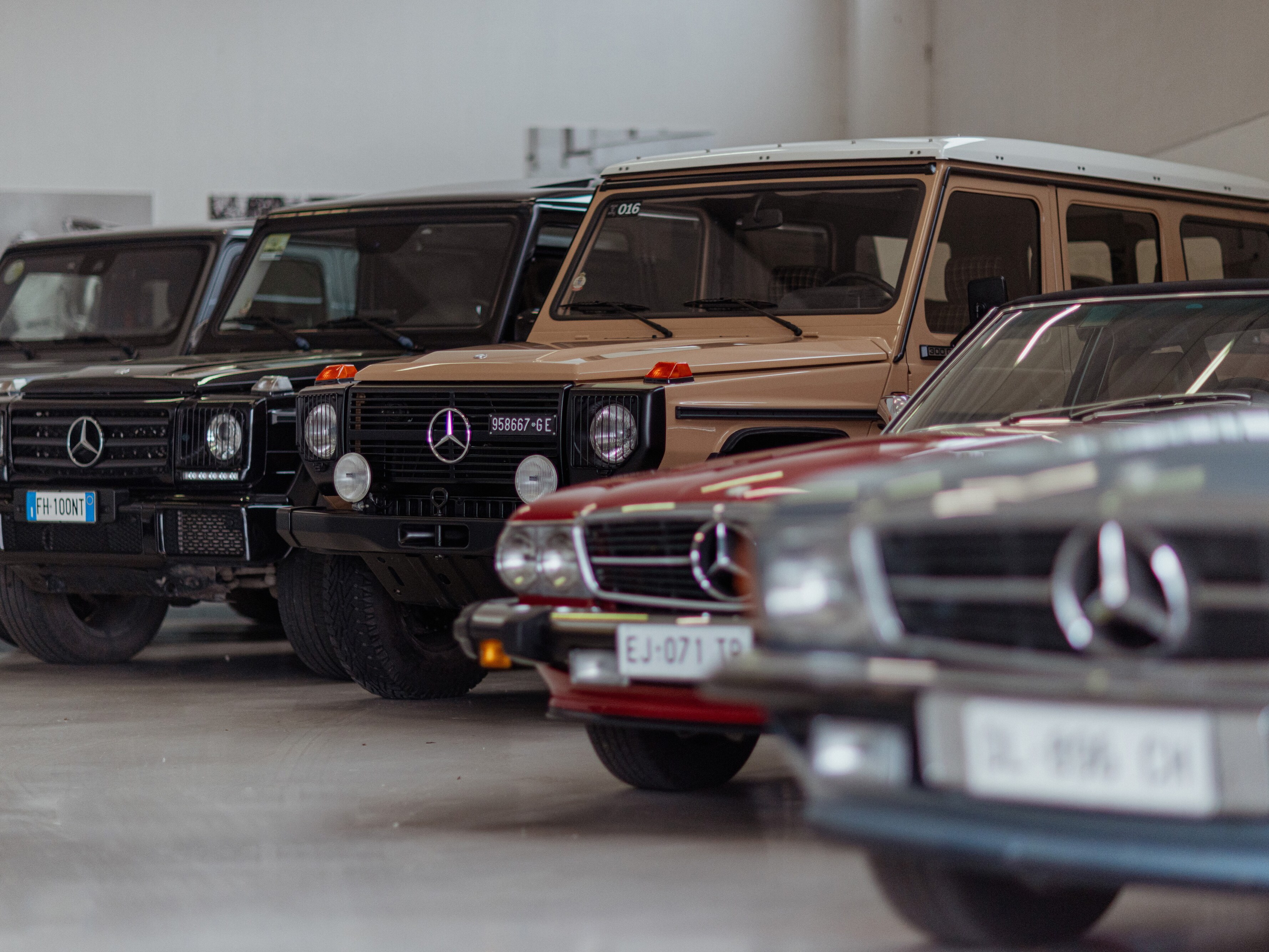 Garage con auto storiche Mercedes-Benz