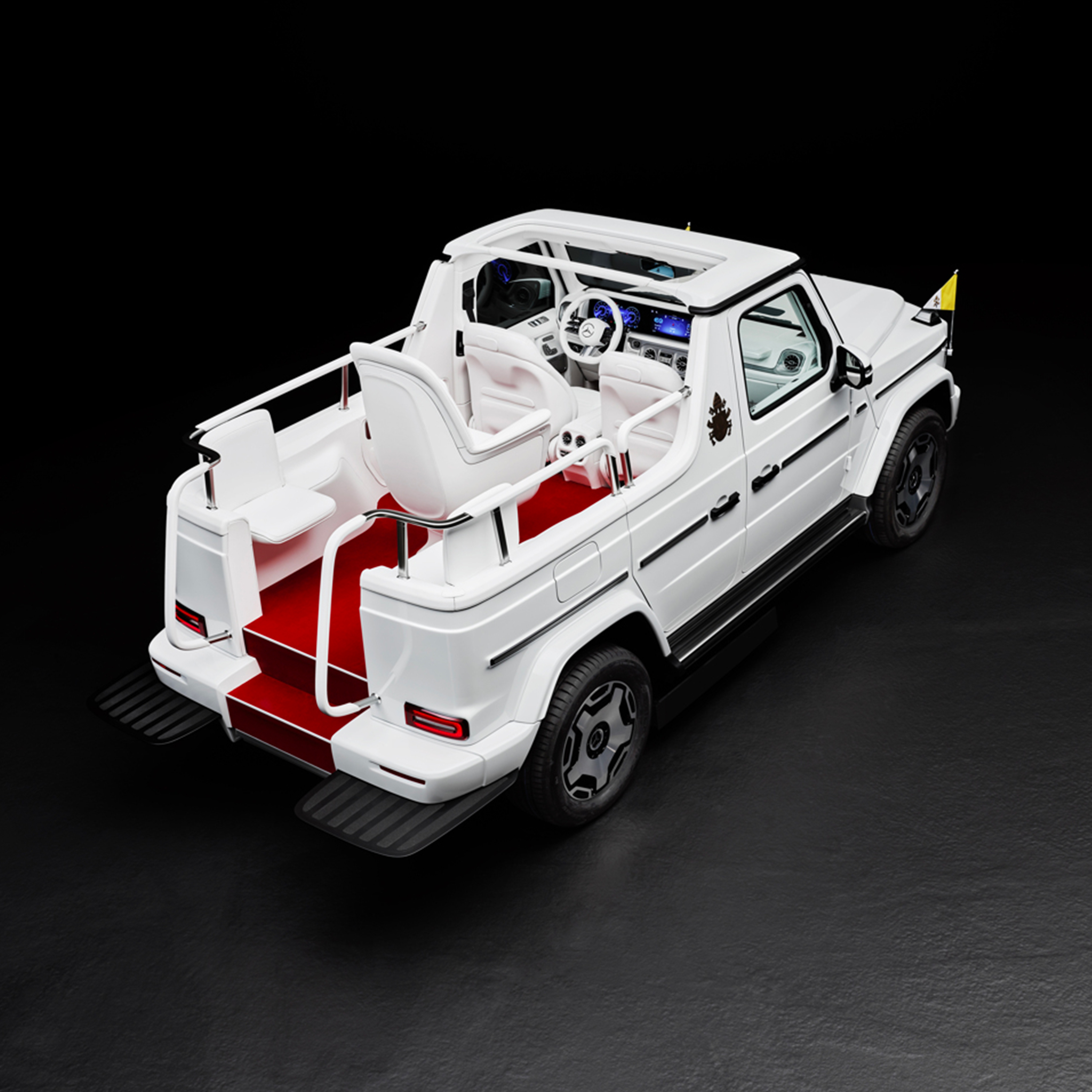 Claasse G Papamobile | Mercedes-Benz La Papamobile vista trequarti posteriore