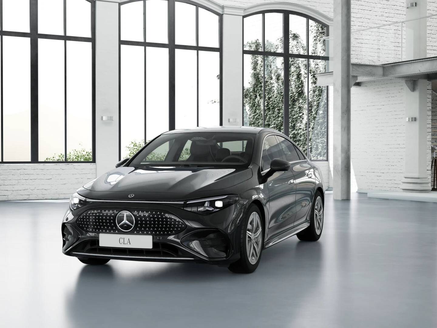 Immagine di CLA elettrica frontale di colore nero con sfondo bianco