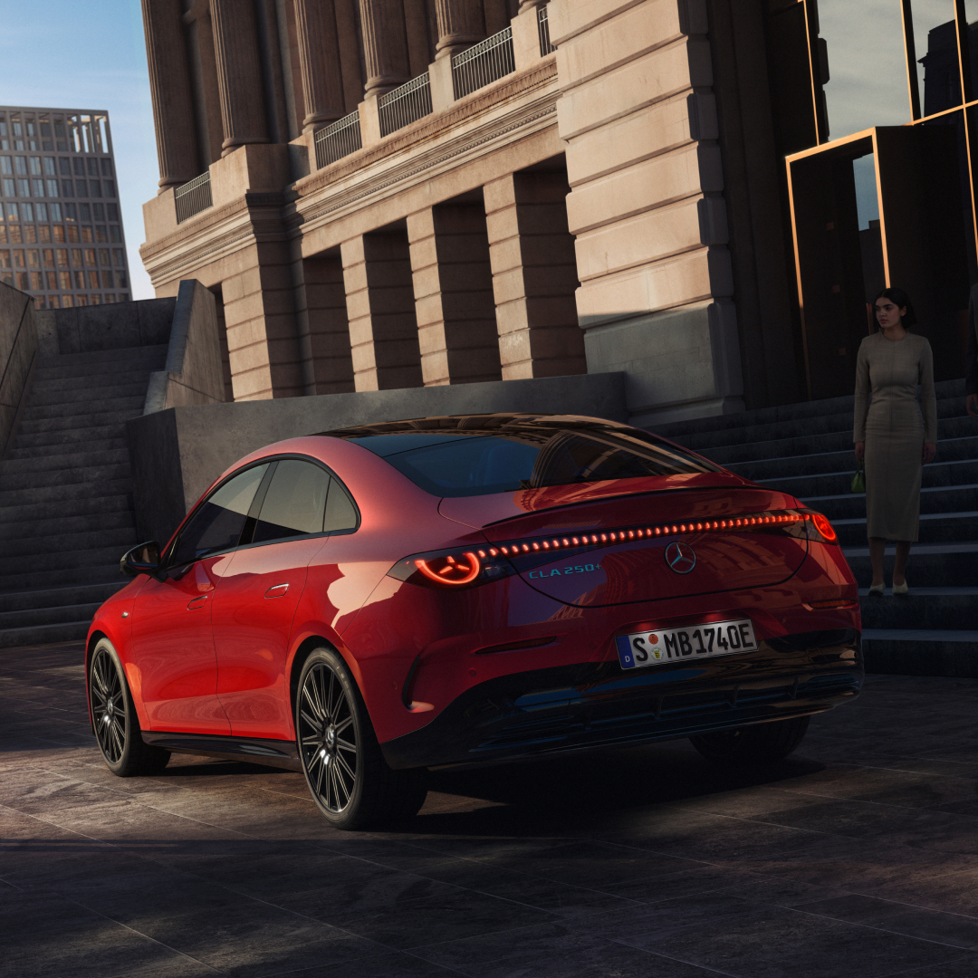 CLA completamente elettrica | Mercedes-Benz Nuova CLA completamente elettrica di Mercedes-Benz vista posteriore