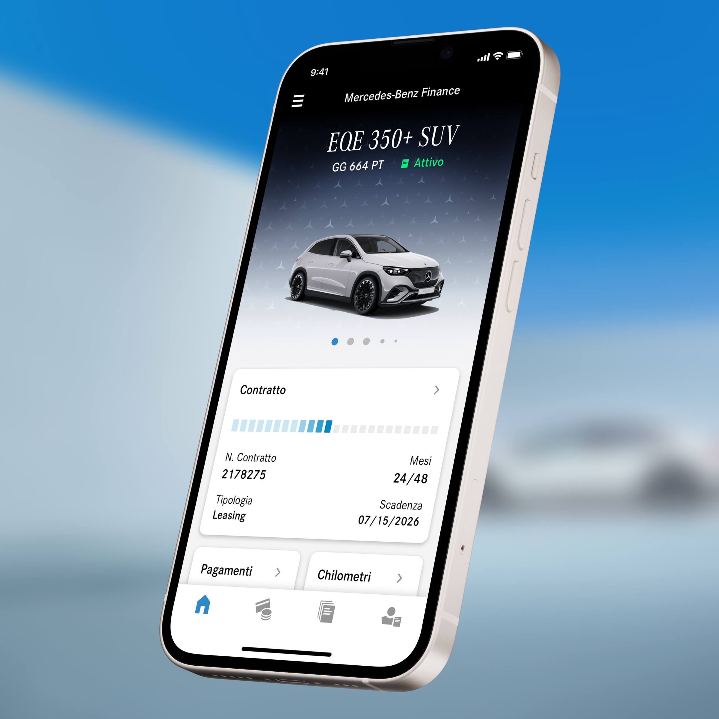Mercedes me finance app | App Mercedes-Benz La schermata dell'app Mercedes me finance app