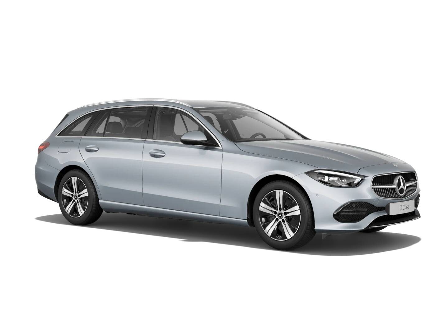 Classe C Station Wagon colorazione argento su sfondo bianco